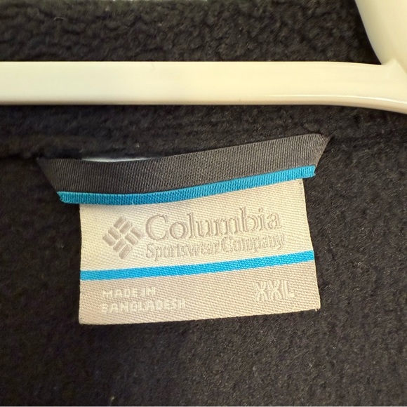 Columbia Black Polartec  Fleece Jacket XXL full zip up side pockets big men’s - Picture 3 of 6